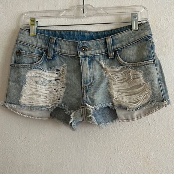 Carmar Pants - Carmar Micro Mini Shredded Jean Shorts Size 28